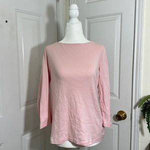 Pink Talbots Shirt, 3/4 Sleeve, 100% Cotton
